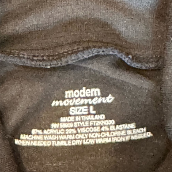 Modern Movement Women's Long Sleeve Super Soft Loose Turtleneck Black Large - Picture 6 of 7